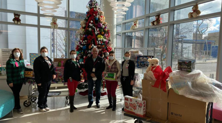 Gordon Companies donates toys and gifts to Children's Hospital of Buffalo.